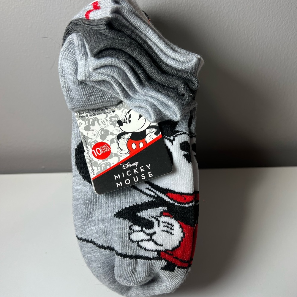 New Mickey Mouse 10 pack no show socks / Disney / Gift / women’s socks